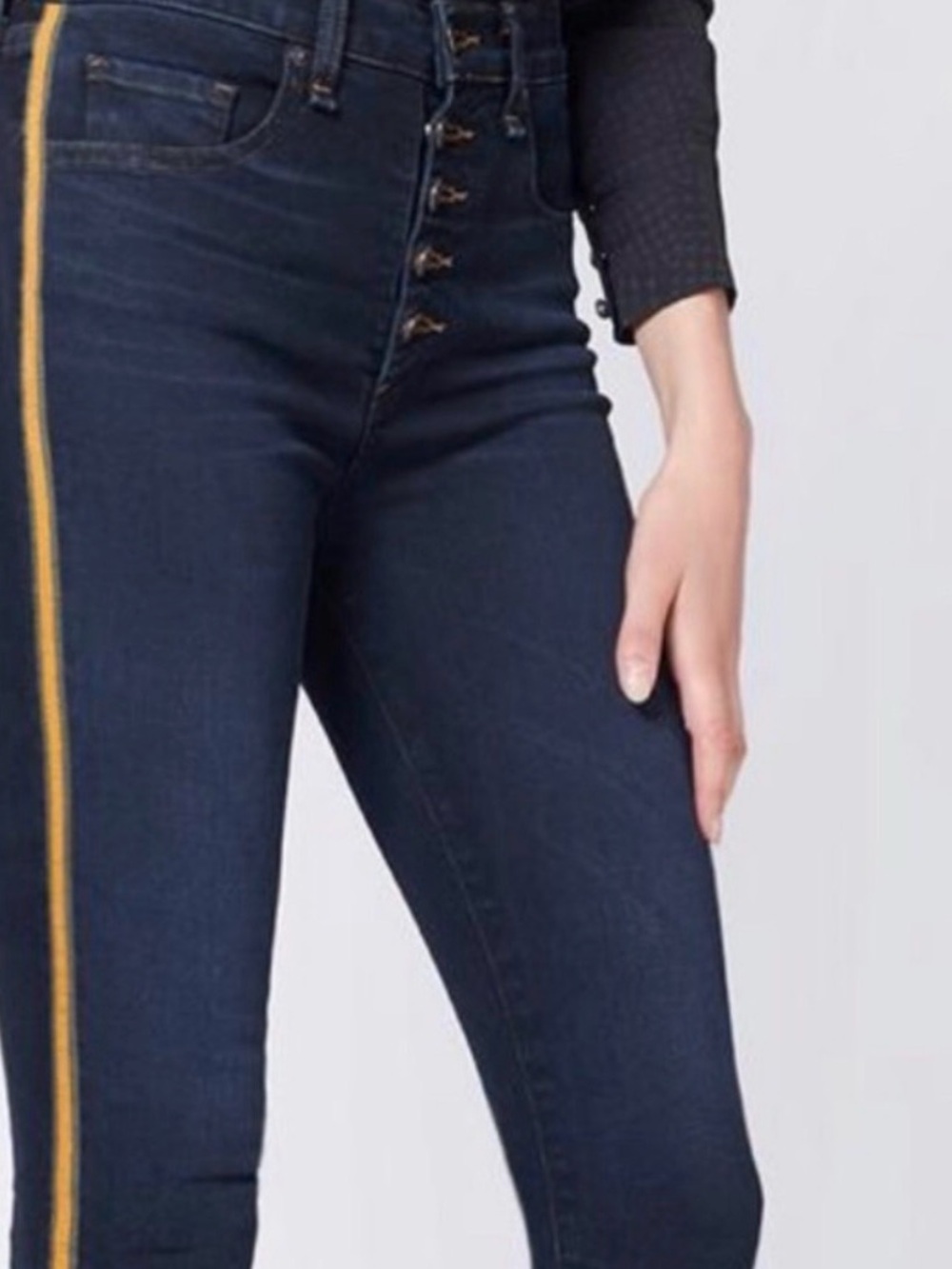 Veronica Beard Debbie Jeans w/Mustard Stripe
